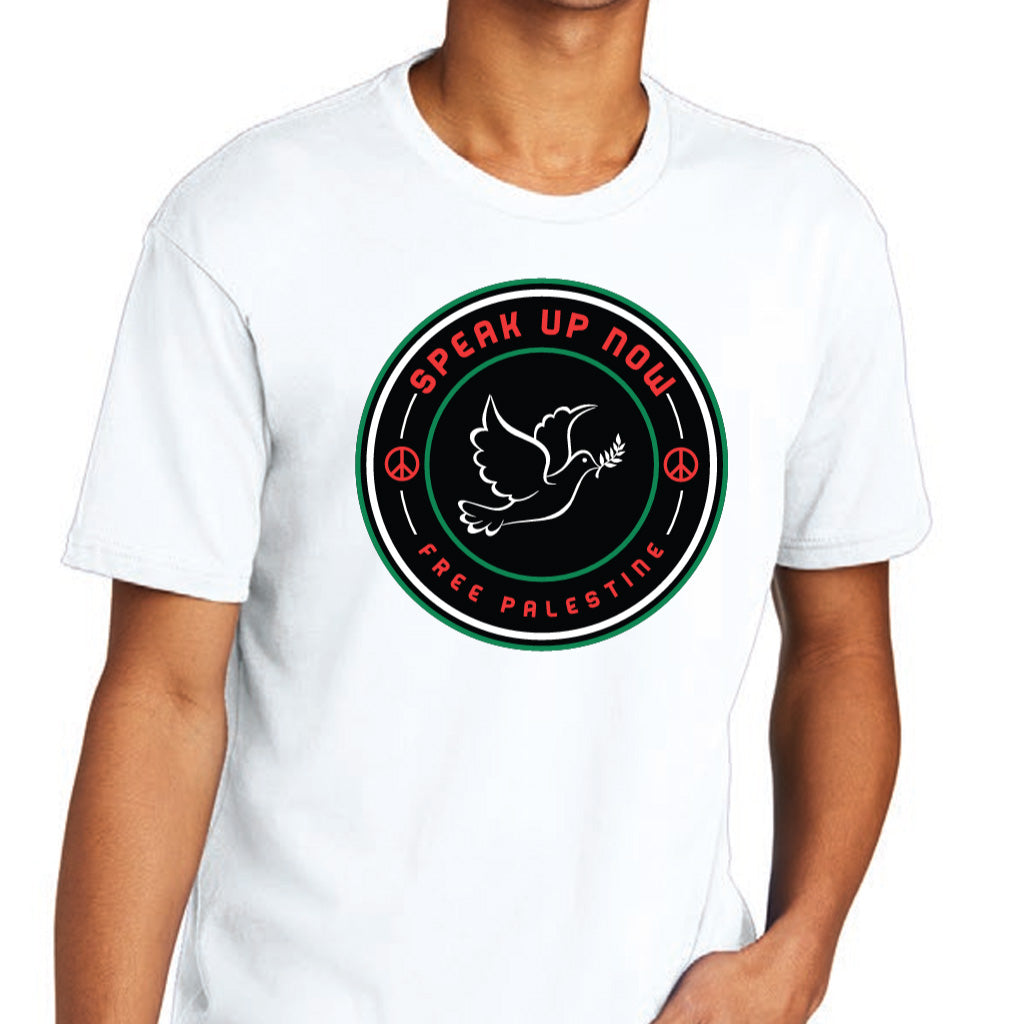 Free Palestine short sleeve T-shirt white/black