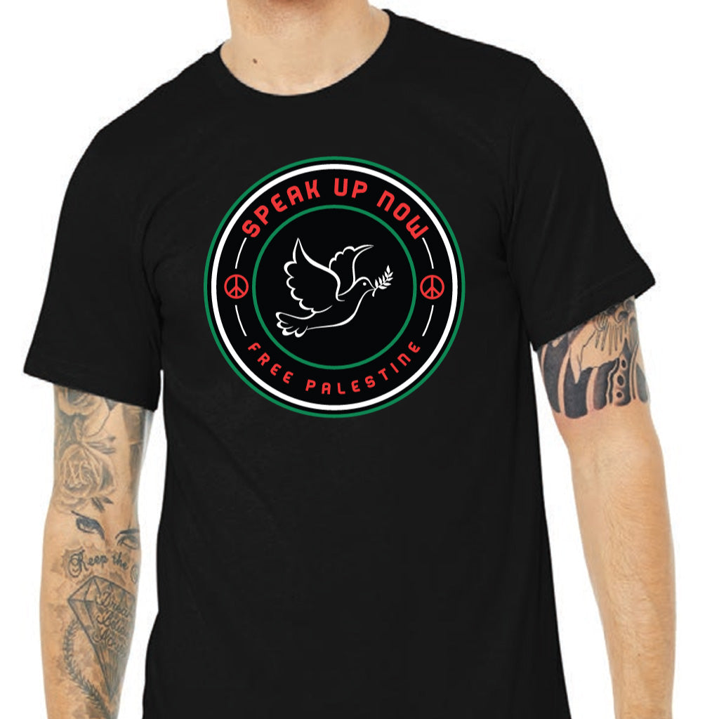 Free Palestine short sleeve T-shirt black/black