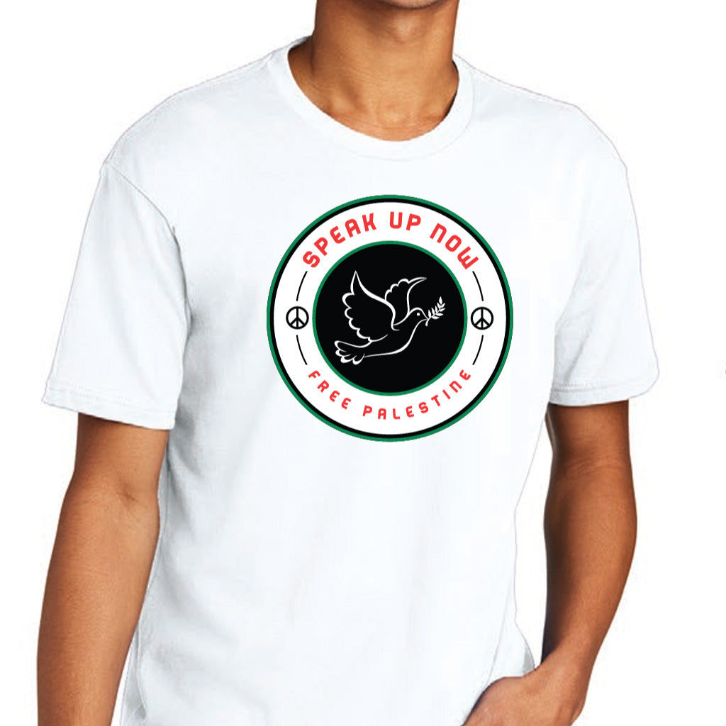 Free Palestine short sleeve T-shirt white/white
