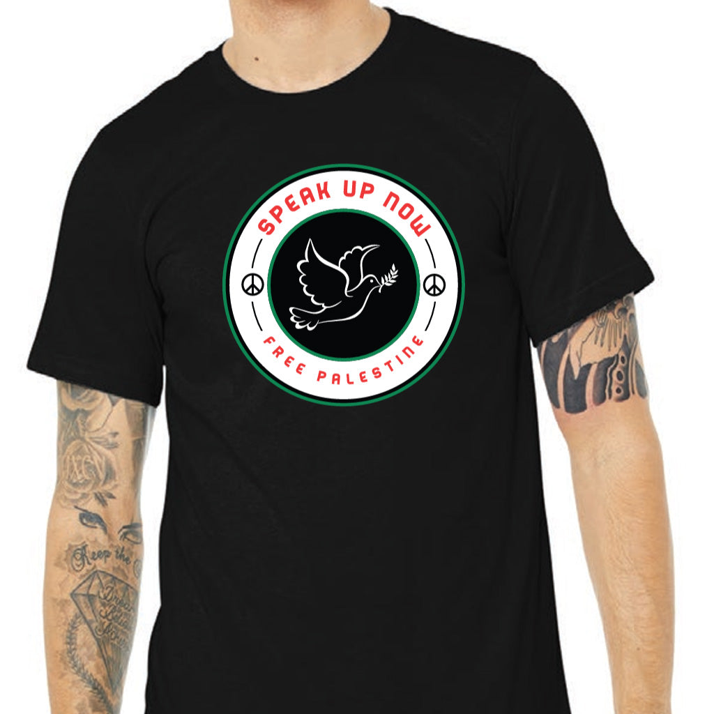 Free Palestine short sleeve T-shirt black/white